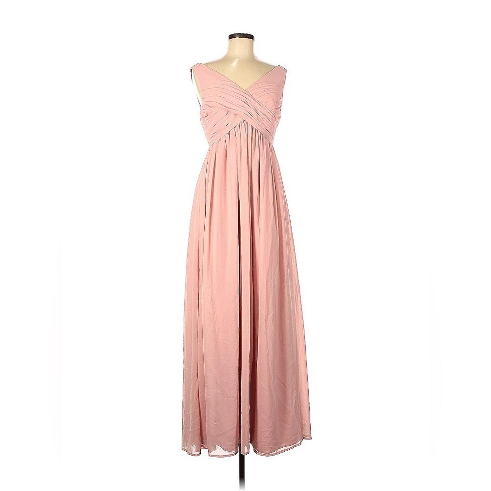 Blushing Bride (910) Revelry Zoe Chiffon Bridesmaids Dress (9360) in Size 6